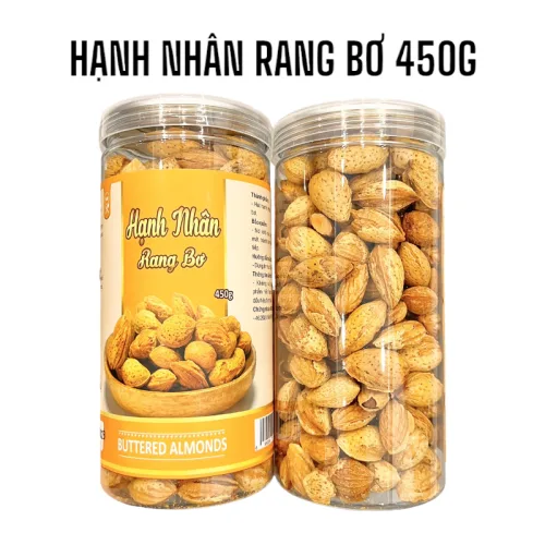 Chỗ sỉ hạnh Nhân Rang Bơ Thơm Ngon 450g Hộp