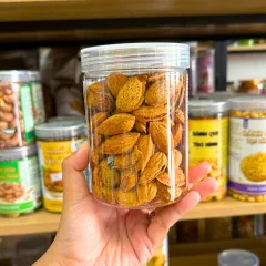 Shop sỉ hạnh Nhân Sấy Tẩm Vị - Hạnh Nhân Rang Bơ Vỏ Dày Thơm Ngon 300g - Hũ Pet