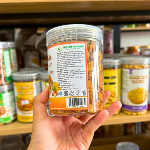 Shop sỉ hạnh Nhân Sấy Tẩm Vị - Hạnh Nhân Rang Bơ Vỏ Dày Thơm Ngon 300g - Hũ Pet