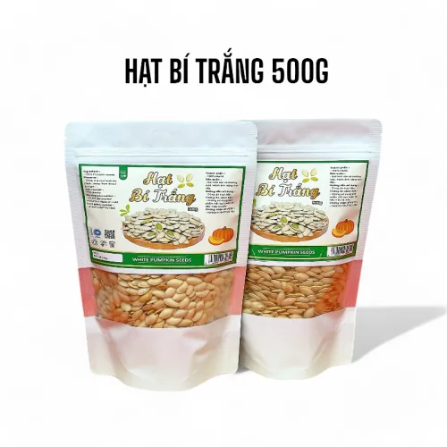 Chuyên sỉ hạt Bí Trắng Túi Zip 500g