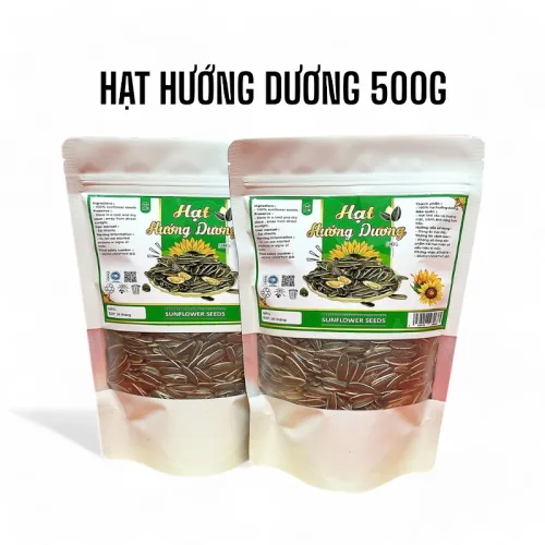 Shop sỉ hạt Hướng Dương Túi Zip Trắng Sữa 500g
