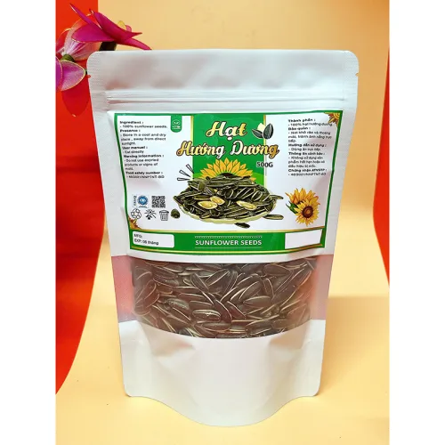 Shop sỉ hạt Hướng Dương Túi Zip Trắng Sữa 500g