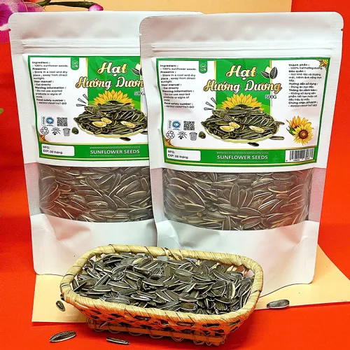 Shop sỉ hạt Hướng Dương Túi Zip Trắng Sữa 500g