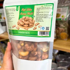 Hạt điều rang muối Thực phẩm 3 miền xanh, túi zip bạc 400g
