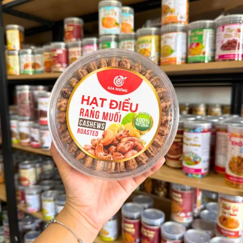 Hạt điều rang muối Gia Hưng, hộp xếp hoa – một lựa chọn đáng tham khảo trong hạt điều rang muối