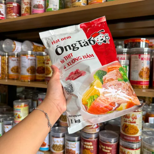 Hạt nêm ÔNG TÁO từ thịt và xương hầm, khối lượng 1kg