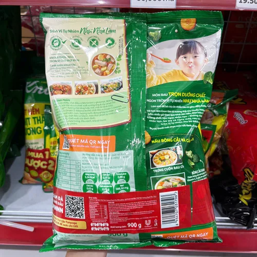 Hạt nêm KNORR thịt thăn xương ống 900g, kèm gói nhỏ 136g