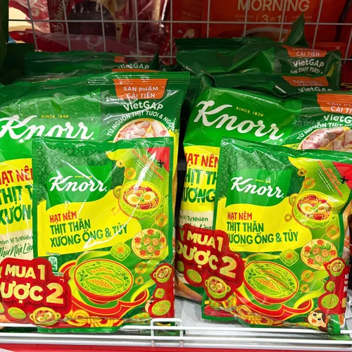 Hạt nêm KNORR thịt thăn xương ống 900g, kèm gói nhỏ 136g