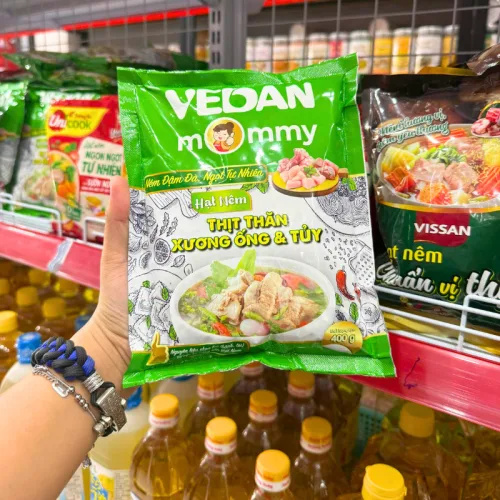 Hạt nêm Mommy VEDAN vị thịt thăn, xương ống và tủy 400g – một lựa chọn đáng tham khảo trong hạt nêm vedan