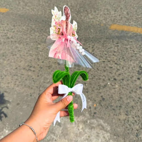 Hoa cô gái trong suốt dùng gài tiền, mẫu ngẫu nhiên