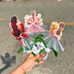 Hoa cô gái trong suốt dùng gài tiền, mẫu ngẫu nhiên