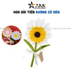 Nguồn hàng sỉ [Không Đèn Chớp] Hoa Gài Tiền - Hoa Gắn Tiền - Hoa Đựng Tiền Hướng Dương Trong Suốt -  Hoa Sáp