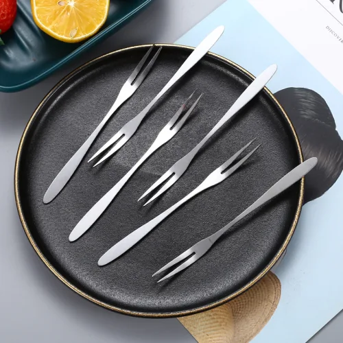 Bộ 10 nĩa xiên inox 13.4cm dùng cho trái cây và món ăn