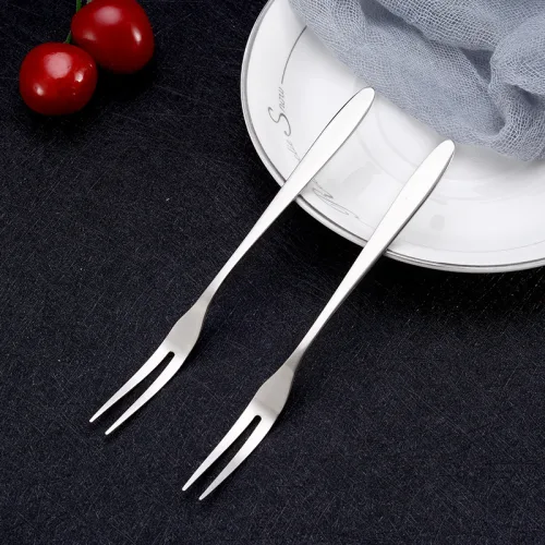 Bộ 10 nĩa xiên inox 13.4cm dùng cho trái cây và món ăn