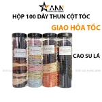 Shop sỉ hộp 100 Dây Thun Buộc Tóc Cao Su - Thun Cột Tóc Kèm Hộp Đựng Thun 4cm