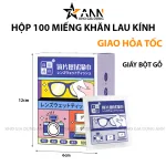 Khăn lau kính kích thước 12 x 16 cm, hộp 100 khăn