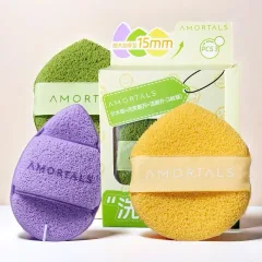 Chỗ sỉ hộp 3 Miếng Bông Mút Rửa Mặt Bọt Biển Amortals (Có Chữ)
