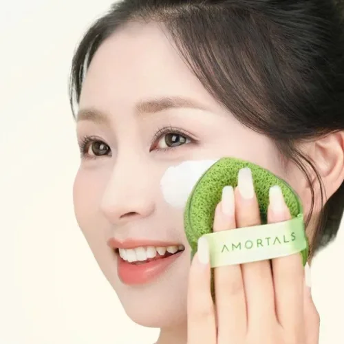 Chỗ sỉ hộp 3 Miếng Bông Mút Rửa Mặt Bọt Biển Amortals (Có Chữ)