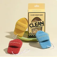Bông Mút Rửa Mặt Bọt Biển AMORTALS Clean Easy To Clean, Hộp 3 Miếng Có Chữ