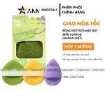 Nguồn hàng sỉ hộp 3 Miếng Bông Mút Rửa Mặt Bọt Biển Xunfuji (Không Chữ)