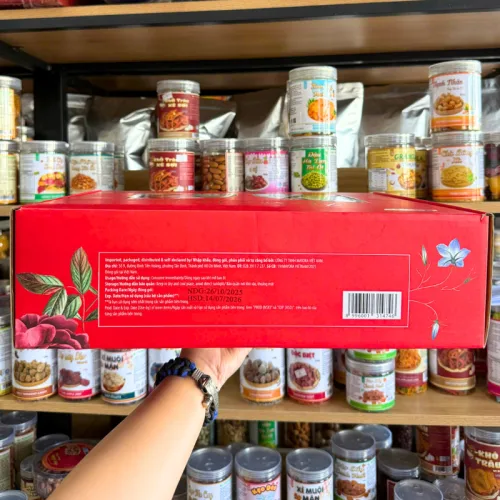 Nguồn hàng sỉ hộp Bánh Tết Mayora Khai Xuân - Bộ Quà Tết Khai Xuân Như Ý Mayora Hộp 837g Gồm 5 Món