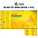 Hộp quà bánh Tết Orion Custas Vạn Lộc 564g gồm 6 món, phối 3 vị