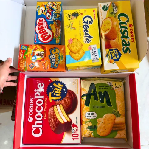 Bộ quà Tết Con Ngựa Orion An Tài Lộc 2, 2 hộp 873,3g gồm 6 món