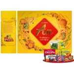 Shop sỉ hộp Bánh Tết Orion Tài Lộc 3 - Bộ Quà Tết Con Ngựa Orion An Tài Lộc 3 Hộp 1,3359kg Gồm 8 Món
