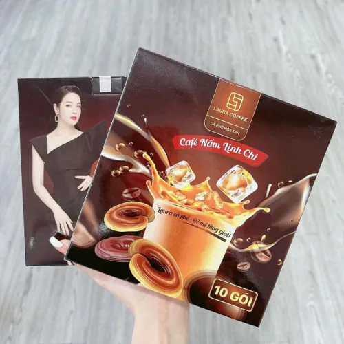 Laura Coffee Cà Phê Nấm Linh Chi Hòa Tan 10 Gói