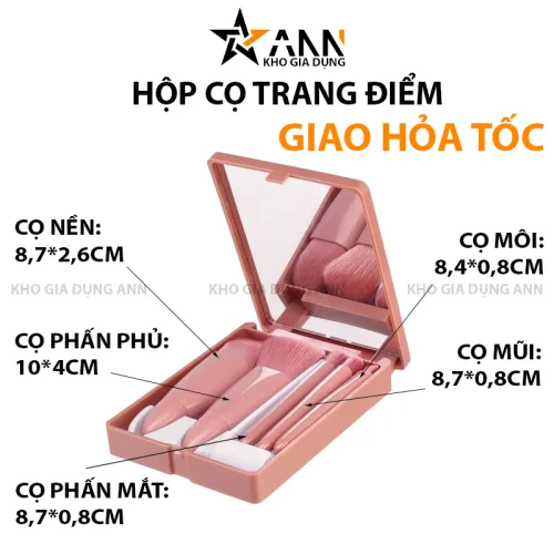 Chuyên sỉ hộp Cọ Trang Điểm 6 Món Mini Tiện Lợi