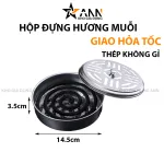 Chỗ sỉ hộp Inox Đựng Hương Muỗi Có Nắp 14.5x3,5cm
