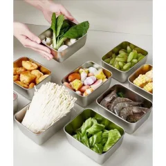 ANN KHO GIA DỤNG – Hộp lạnh đựng thực phẩm inox 304, nắp nhựa, 800ml, 13.5x10.5x5.8cm
