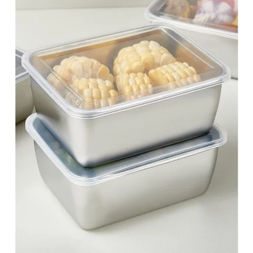 ANN KHO GIA DỤNG – Hộp lạnh đựng thực phẩm inox 304, nắp nhựa, 800ml, 13.5x10.5x5.8cm