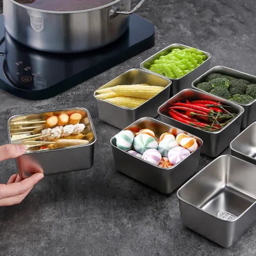 ANN KHO GIA DỤNG – Hộp lạnh đựng thực phẩm inox 304, nắp nhựa, 800ml, 13.5x10.5x5.8cm