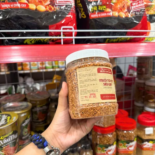 Muối Tỏi Ớt Chú Hải Siêu Cay, Hộp 500g