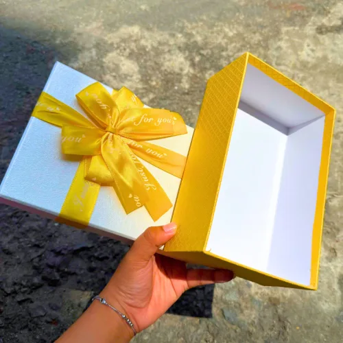 Chuyên sỉ hộp Quà Giấy Chữ Nhật Lớn Nhiều Màu Nắp Rời Có Thắt Nơ - Hộp Không Có Hoa Rơm