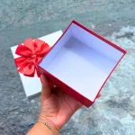 Shop sỉ hộp Quà Giấy Vuông Nhiều Màu Nắp Rời Đính Nơ Xinh - Hộp Vừa Không Có Hoa Rơm