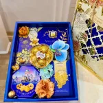 Nguồn hàng sỉ hộp Quà Tết - Quà Tặng Tết Hộp Bánh Cứng Sang Trọng Vàng Đỏ Xanh - Quà Trang Trí Tết