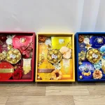 Nguồn hàng sỉ hộp Quà Tết - Quà Tặng Tết Hộp Bánh Cứng Sang Trọng Vàng Đỏ Xanh - Quà Trang Trí Tết