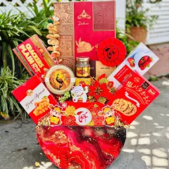 Nguồn hàng sỉ hộp Quà Tết Rượu Bánh Kẹo Sang Trọng – Set Quà Cao Cấp - Quà Trang Trí Tết
