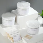 Tăm Bông Ngoáy Tai Thân Gỗ 2 Đầu Mềm, Combo 3 Hộp 500 Cây
