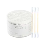 Tăm Bông Ngoáy Tai Thân Gỗ 2 Đầu Mềm, Combo 3 Hộp 500 Cây