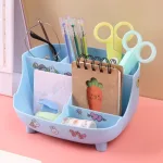 Nơi lấy sỉ hộp Đựng Bút 6 Ngăn Tặng Kèm Sticker Dễ Thương 19x14x10.5cm