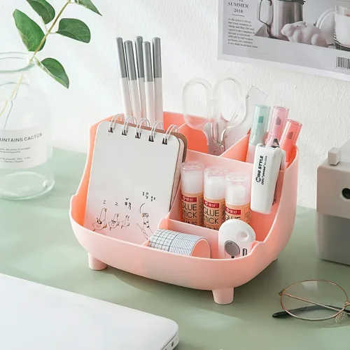 Nơi lấy sỉ hộp Đựng Bút 6 Ngăn Tặng Kèm Sticker Dễ Thương 19x14x10.5cm