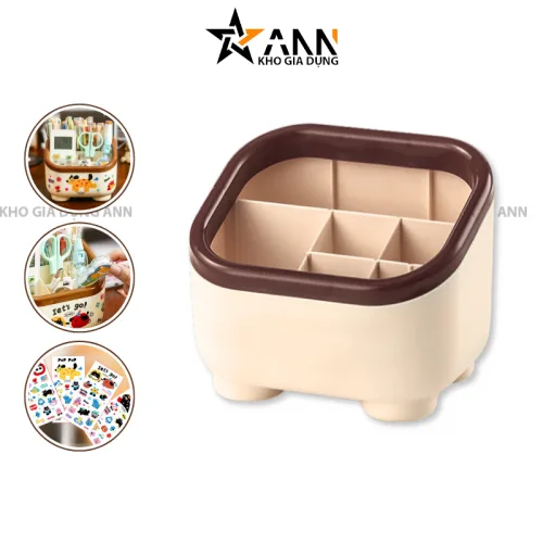 Chỗ sỉ hộp Đựng Bút Nhiều Ngăn - Hộp Đựng Mỹ Phẩm 7 Ngăn Dễ Thương 15×12,5x11cm