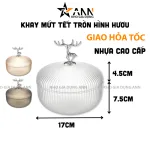 Hộp nhựa hình hươu đựng mứt, bánh kẹo và hoa quả 17x12cm