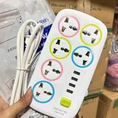 Ổ cắm điện 6 lỗ với dây điện dài 88cm