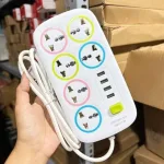 Ổ cắm điện 6 lỗ với dây điện dài 88cm