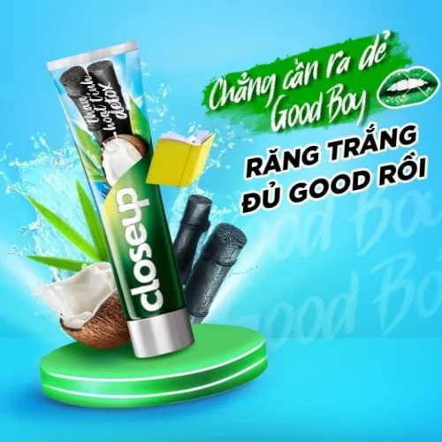 Kem đánh răng CloseUp Detox than hoạt tính, tuýp 230g