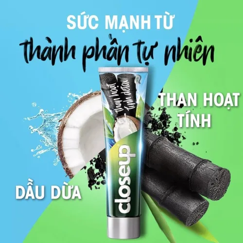 Kem đánh răng CloseUp Detox than hoạt tính, tuýp 230g